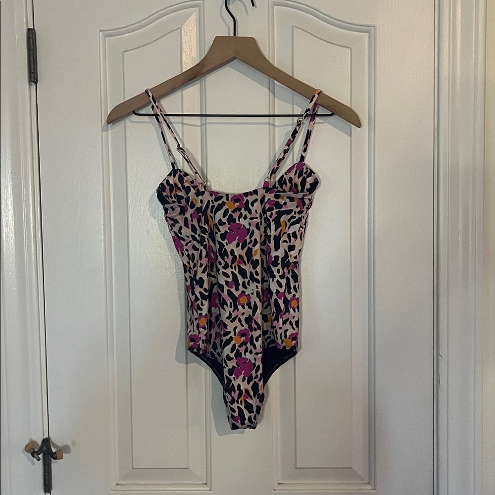 NWOT Beach Riot | Mia One Piece Swimsuit XS Multicolor Leopard Beach‎ Resortwear - Picture 8 of 10